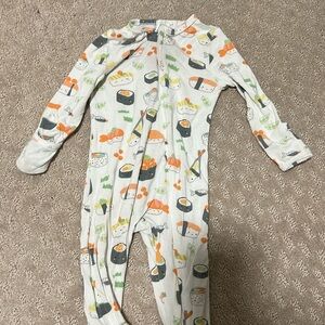 Angel dear sushi zippered one piece pajamas 3-6mo
